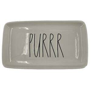 Rae Dunn Artisan Collection PURRR cat kitty feeding tray farmhouse decor